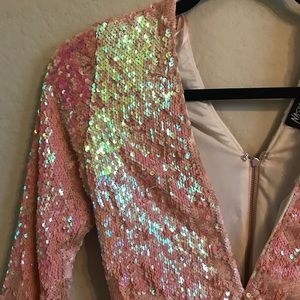 Nasty Gal iridescent sequin dress